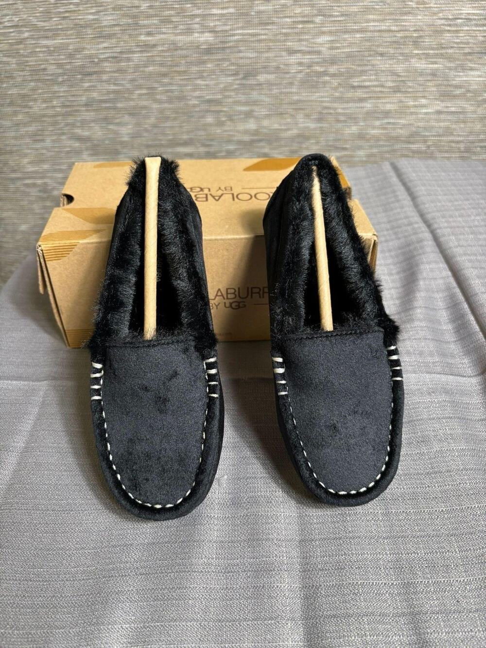 Koolaburra By UGG Slippers Shoes Kids Size 12 Black K Riley Shimmer Moccasin